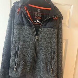 Superdry Black and Gray Storm Jacket